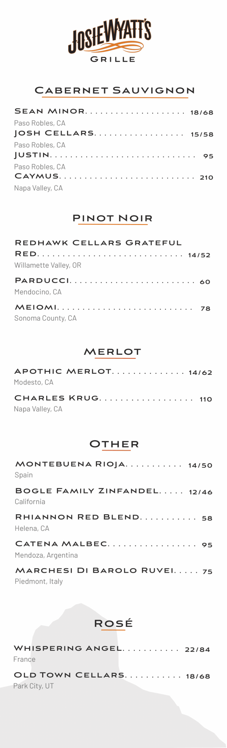 Josie Wyatt's Drink Menu-6.25-2